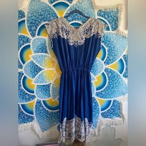 Vintage lace and cotton dress